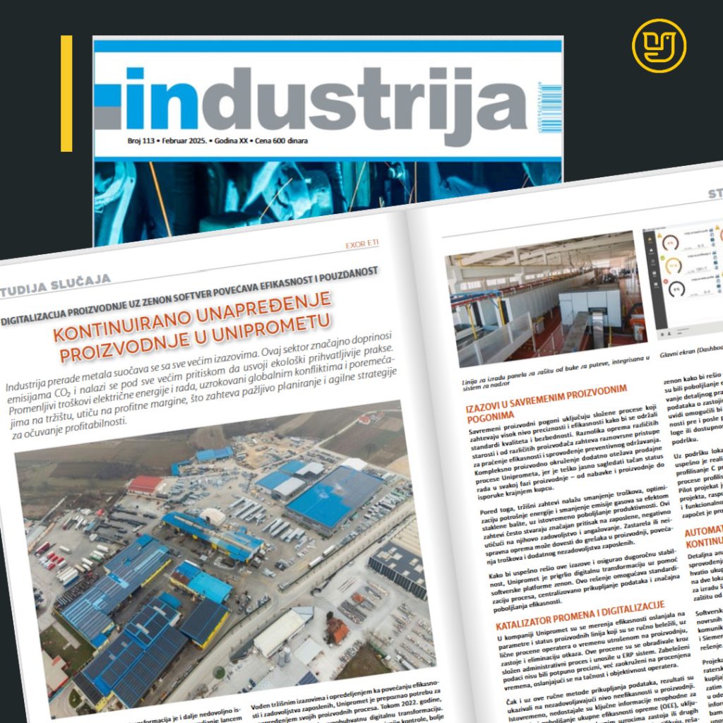 Unipromet implementirao softversko rešenje Zenon - Industrija